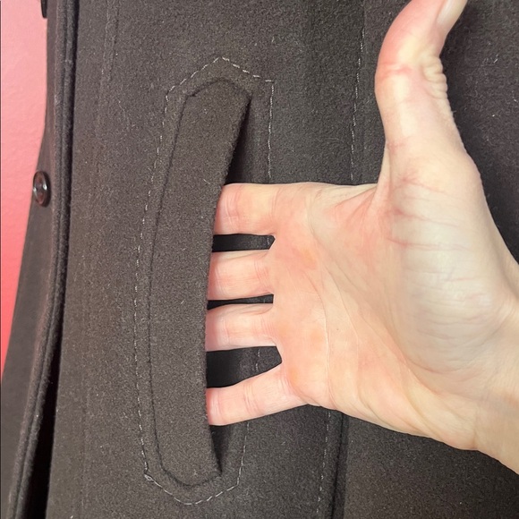 Like new Esprit Brown Double-Breasted Pea Coat - Picture 7 of 13